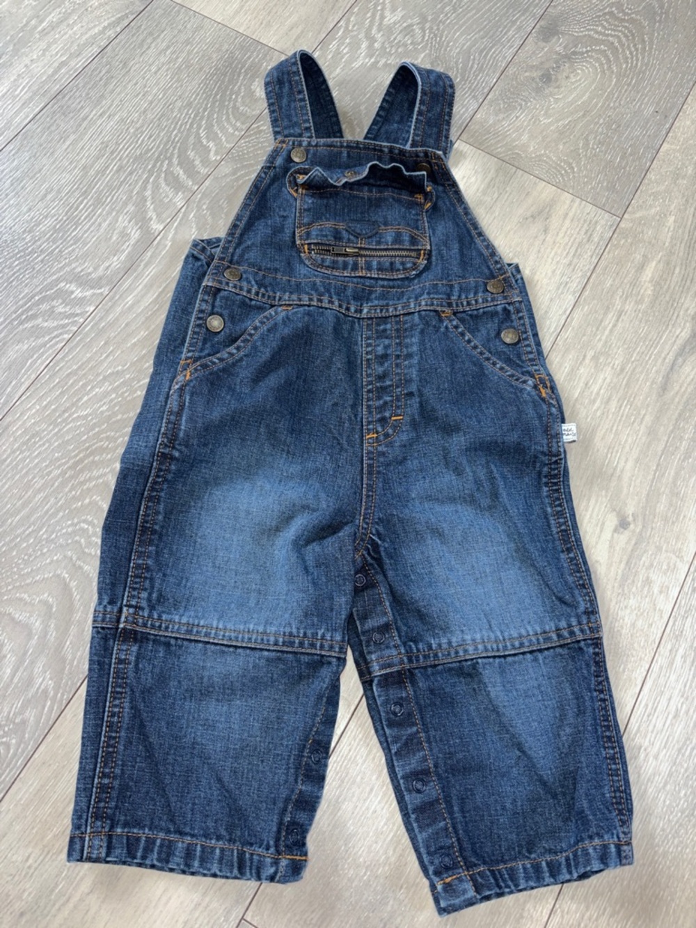 Old Navy Infant Dark Blue Denim Overalls - Picture 1 of 4